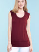 WT1054 Womens Solid Short Sleeve Sweetheart Top