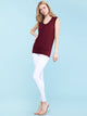 WT1054 Womens Solid Short Sleeve Sweetheart Top