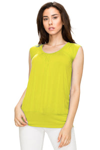 WT1054 Womens Solid Short Sleeve Sweetheart Top