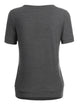 WT1175 Womens Scoop Neck Short Sleeve Front Pleated Tunic