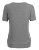 WT1175 Womens Scoop Neck Short Sleeve Front Pleated Tunic