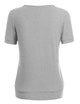 WT1175 Womens Scoop Neck Short Sleeve Front Pleated Tunic