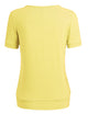 WT1175 Womens Scoop Neck Short Sleeve Front Pleated Tunic