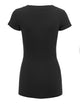 WT1606 Womens Basic Fitted Short Sleeve V-Neck T Shirt