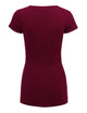 WT1606 Womens Basic Fitted Short Sleeve V-Neck T Shirt