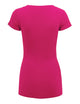 WT1606 Womens Basic Fitted Short Sleeve V-Neck T Shirt