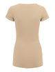 WT1606 Womens Basic Fitted Short Sleeve V-Neck T Shirt