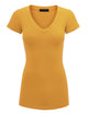 WT1606 Womens Basic Fitted Short Sleeve V-Neck T Shirt