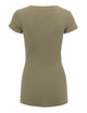 WT1606 Womens Basic Fitted Short Sleeve V-Neck T Shirt