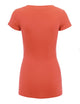 WT1606 Womens Basic Fitted Short Sleeve V-Neck T Shirt