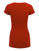 WT1606 Womens Basic Fitted Short Sleeve V-Neck T Shirt