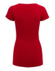 WT1606 Womens Basic Fitted Short Sleeve V-Neck T Shirt