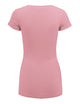 WT1606 Womens Basic Fitted Short Sleeve V-Neck T Shirt