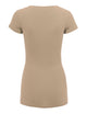 WT1606 Womens Basic Fitted Short Sleeve V-Neck T Shirt