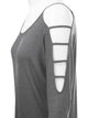 WT1803 Womens 3/4 sleeve Hollowed Out Shoulder Top T Shirts