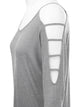 WT1803 Womens 3/4 sleeve Hollowed Out Shoulder Top T Shirts