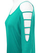 WT1803 Womens 3/4 sleeve Hollowed Out Shoulder Top T Shirts