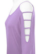 WT1803 Womens 3/4 sleeve Hollowed Out Shoulder Top T Shirts