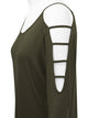 WT1803 Womens 3/4 sleeve Hollowed Out Shoulder Top T Shirts