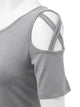 WT1805 Women's Short Sleeve Loose Strappy Open Shoulder Tops