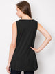 WT2098 Women Solid Sleeveless Tunic for Leggings Swing Flare Tank Tops