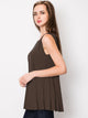 WT2098 Women Solid Sleeveless Tunic for Leggings Swing Flare Tank Tops
