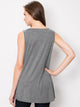 WT2098 Women Solid Sleeveless Tunic for Leggings Swing Flare Tank Tops