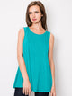 WT2098 Women Solid Sleeveless Tunic for Leggings Swing Flare Tank Tops