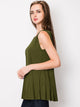 WT2098 Women Solid Sleeveless Tunic for Leggings Swing Flare Tank Tops