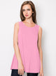 WT2098 Women Solid Sleeveless Tunic for Leggings Swing Flare Tank Tops