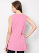 WT2098 Women Solid Sleeveless Tunic for Leggings Swing Flare Tank Tops