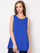 WT2098 Women Solid Sleeveless Tunic for Leggings Swing Flare Tank Tops