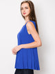 WT2098 Women Solid Sleeveless Tunic for Leggings Swing Flare Tank Tops
