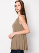 WT2098 Women Solid Sleeveless Tunic for Leggings Swing Flare Tank Tops