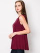 WT2098 Women Solid Sleeveless Tunic for Leggings Swing Flare Tank Tops