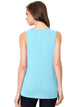 WT2148 Women's Summer Sleeveless Scoop Neck Pleated  Loose Fit Casual Tank Top