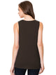WT2148 Women's Summer Sleeveless Scoop Neck Pleated  Loose Fit Casual Tank Top