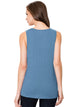 WT2148 Women's Summer Sleeveless Scoop Neck Pleated  Loose Fit Casual Tank Top