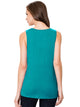 WT2148 Women's Summer Sleeveless Scoop Neck Pleated  Loose Fit Casual Tank Top