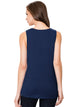 WT2148 Women's Summer Sleeveless Scoop Neck Pleated  Loose Fit Casual Tank Top