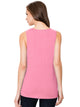 WT2148 Women's Summer Sleeveless Scoop Neck Pleated  Loose Fit Casual Tank Top