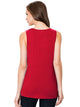 WT2148 Women's Summer Sleeveless Scoop Neck Pleated  Loose Fit Casual Tank Top