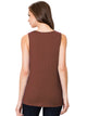 WT2148 Women's Summer Sleeveless Scoop Neck Pleated  Loose Fit Casual Tank Top