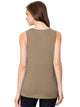 WT2148 Women's Summer Sleeveless Scoop Neck Pleated  Loose Fit Casual Tank Top