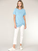 WT2312 Women's Casual Shirts Twist Knot Tunics Top