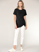 WT2312 Women's Casual Shirts Twist Knot Tunics Top