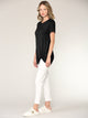WT2312 Women's Casual Shirts Twist Knot Tunics Top