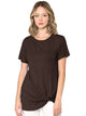 WT2312 Women's Casual Shirts Twist Knot Tunics Top
