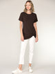 WT2312 Women's Casual Shirts Twist Knot Tunics Top