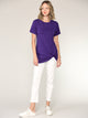 WT2312 Women's Casual Shirts Twist Knot Tunics Top